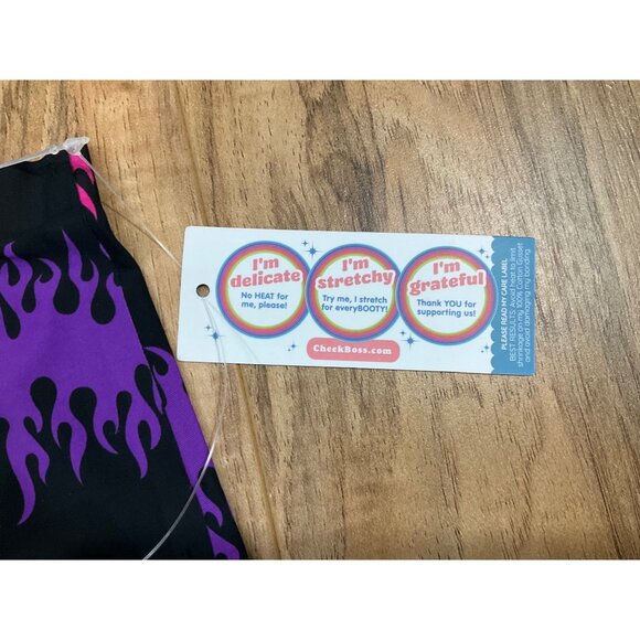 NWT Cheek Boss Purple and Pink fire boyshorts Small - Picture 4 of 5